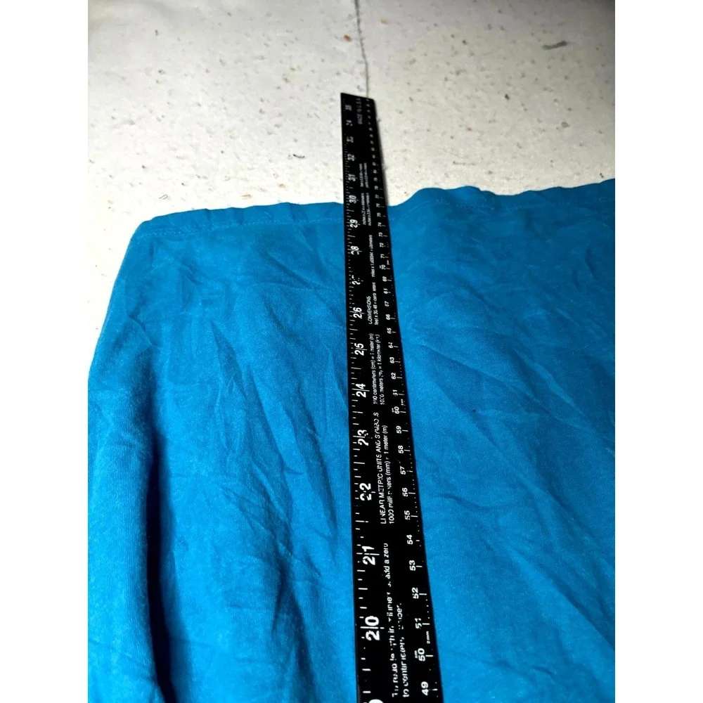 The North Face T Shirt Mens L Blue Circular Design Graphic Long Sleeve Crewneck